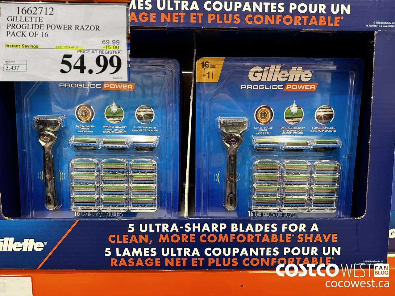 1662712 FUSION PROGLIDE POWER WITH HANDLE PACK OF 16 ($15.00 INSTANT SAVINGS EXPIRES ON 2024-09-29) $54.99