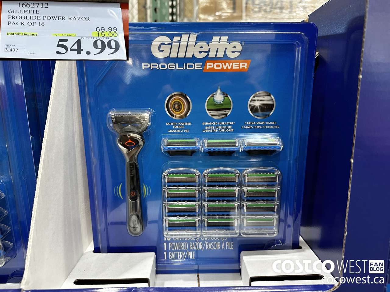 1662712 FUSION PROGLIDE POWER WITH HANDLE PACK OF 16 ($15.00 INSTANT SAVINGS EXPIRES ON 2024-09-29) $54.99