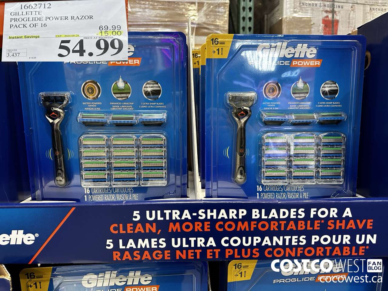 1662712 FUSION PROGLIDE POWER WITH HANDLE PACK OF 16 ($15.00 INSTANT SAVINGS EXPIRES ON 2024-09-29) $54.99