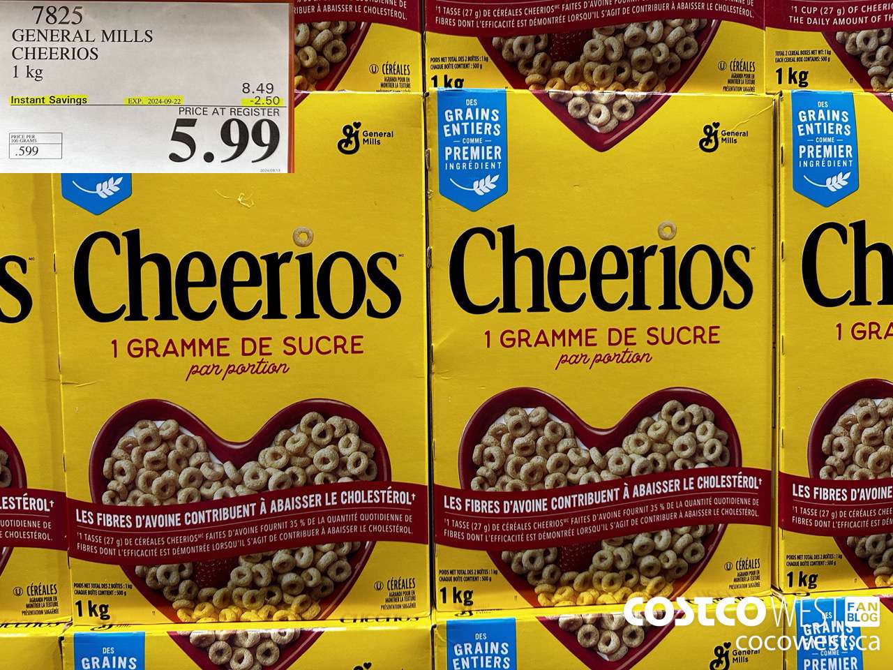7825 GENERAL MILLS CHEERIOS 1 kg ($2.50 INSTANT SAVINGS EXPIRES ON 2024-09-22) $5.99