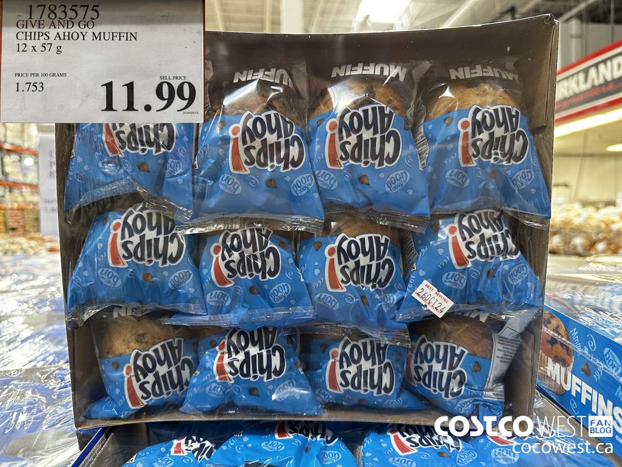1783575 GIVE AND GO CHIPS AHOY MUFFIN 12 X 57G $11.99