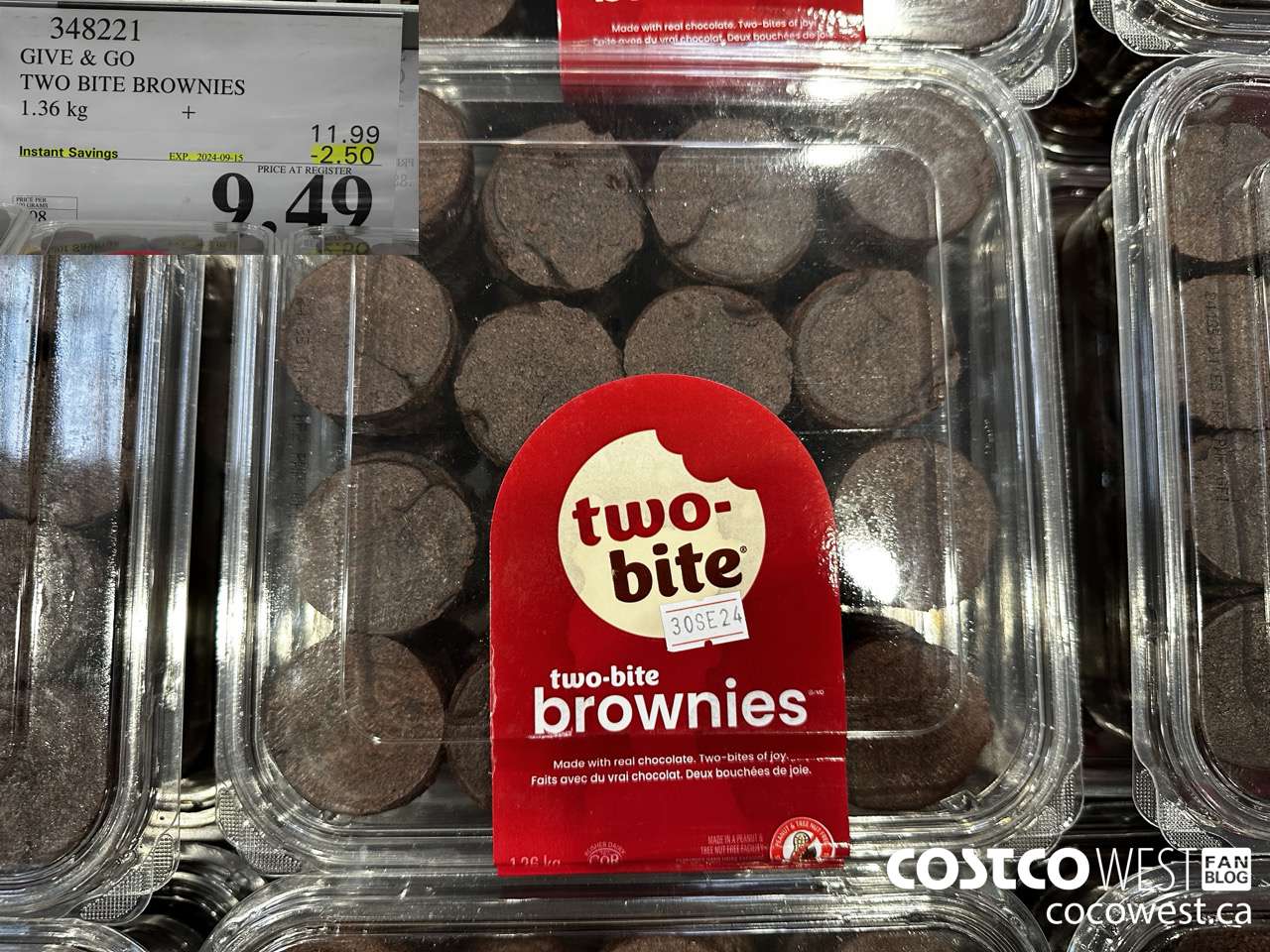 348221 GIVE & GO TWO BITE BROWNIES PACK OF 48 1.36 KG ($2.50 INSTANT SAVINGS EXPIRES ON 2024-09-15) $9.49