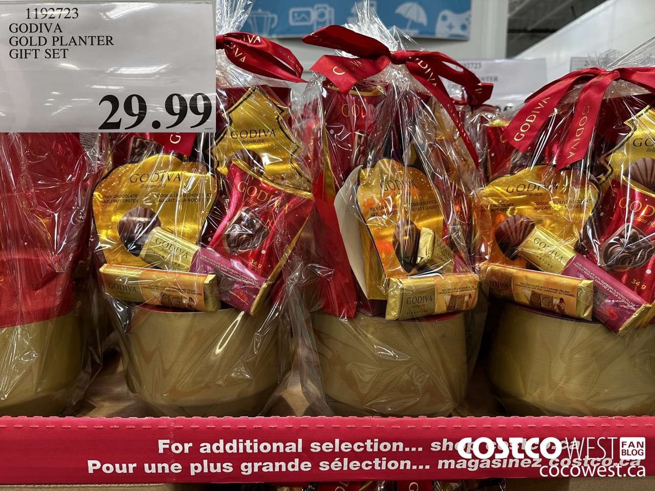 1192723 GODIVA GOLD PLANTER GIFT SET $29.99