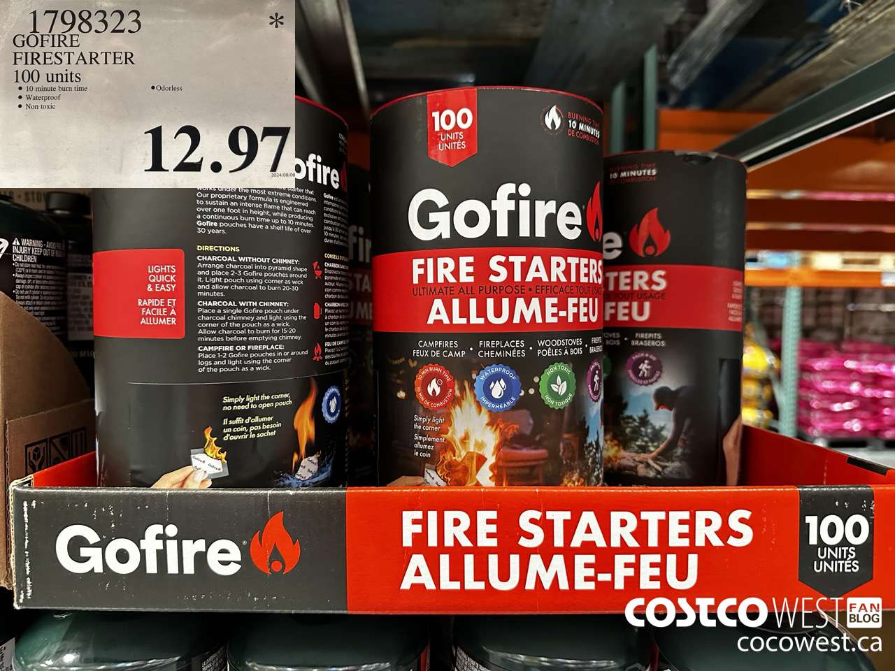 1798323 GOFIRE FIRESTARTER 100 UNITS $12.97