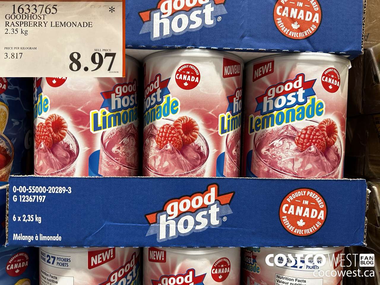 1633765 GOODHOST RASPBERRY LEMONADE 2.35 kg  $8.97