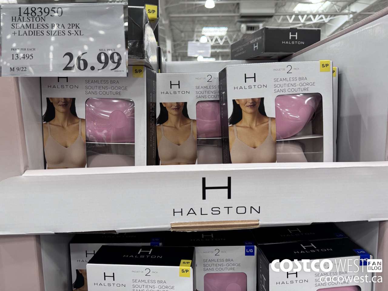 1483950 HALSTON SEAMLESS BRA 2PK LADIES SIZES S-XL $26.99