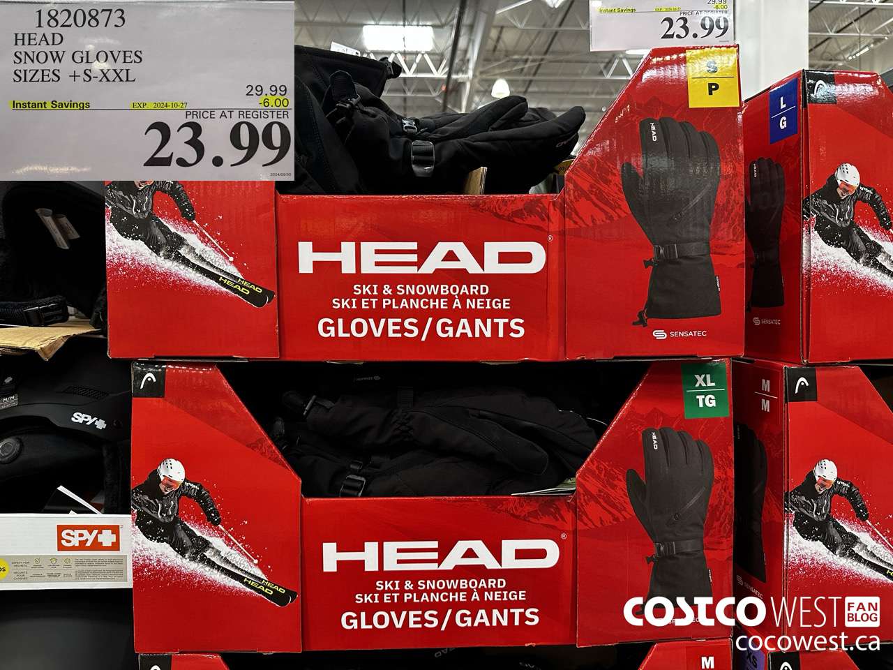 1820873 HEAD SNOW GLOVES SIZES S-XXL ($6.00 INSTANT SAVINGS EXPIRES ON 2024-10-27) $23.99
