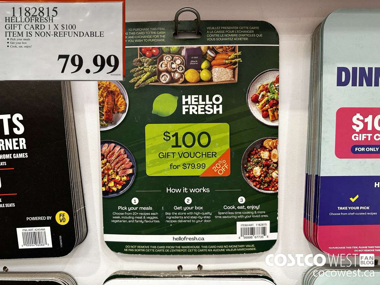 1182815 HELLOFRESH GIFT CARD 1 X $100 $79.99