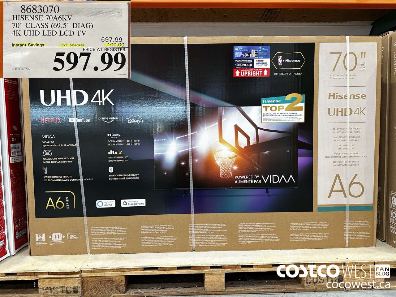 8683070 HISENSE 70A6KV 70