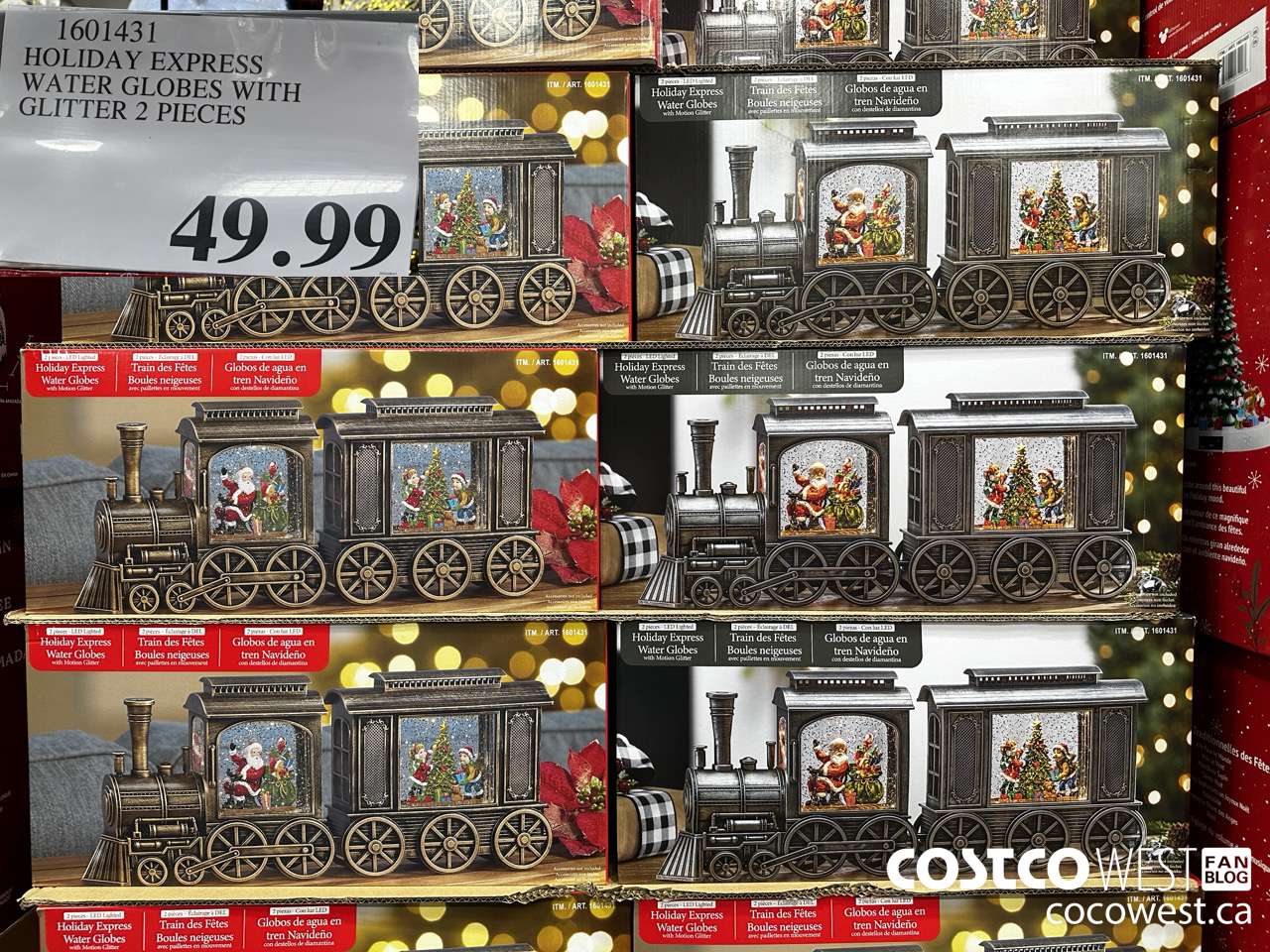1601431 HOLIDAY EXPRESS WATER GLOBES WITH GLITTER 2 PIECES $49.99