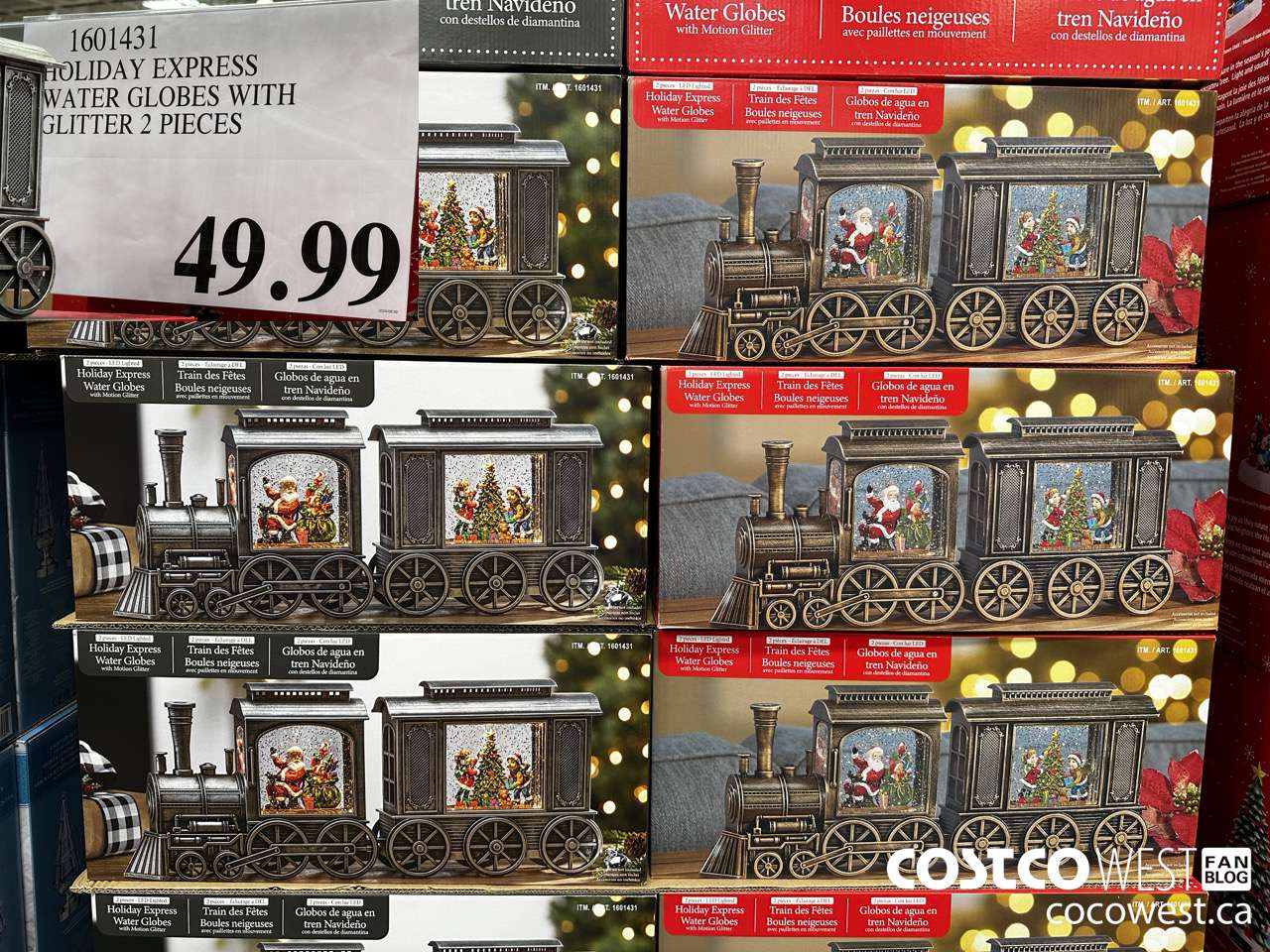 1601431 HOLIDAY EXPRESS WATER GLOBES WITH GLITTER 2 PIECES $49.99
