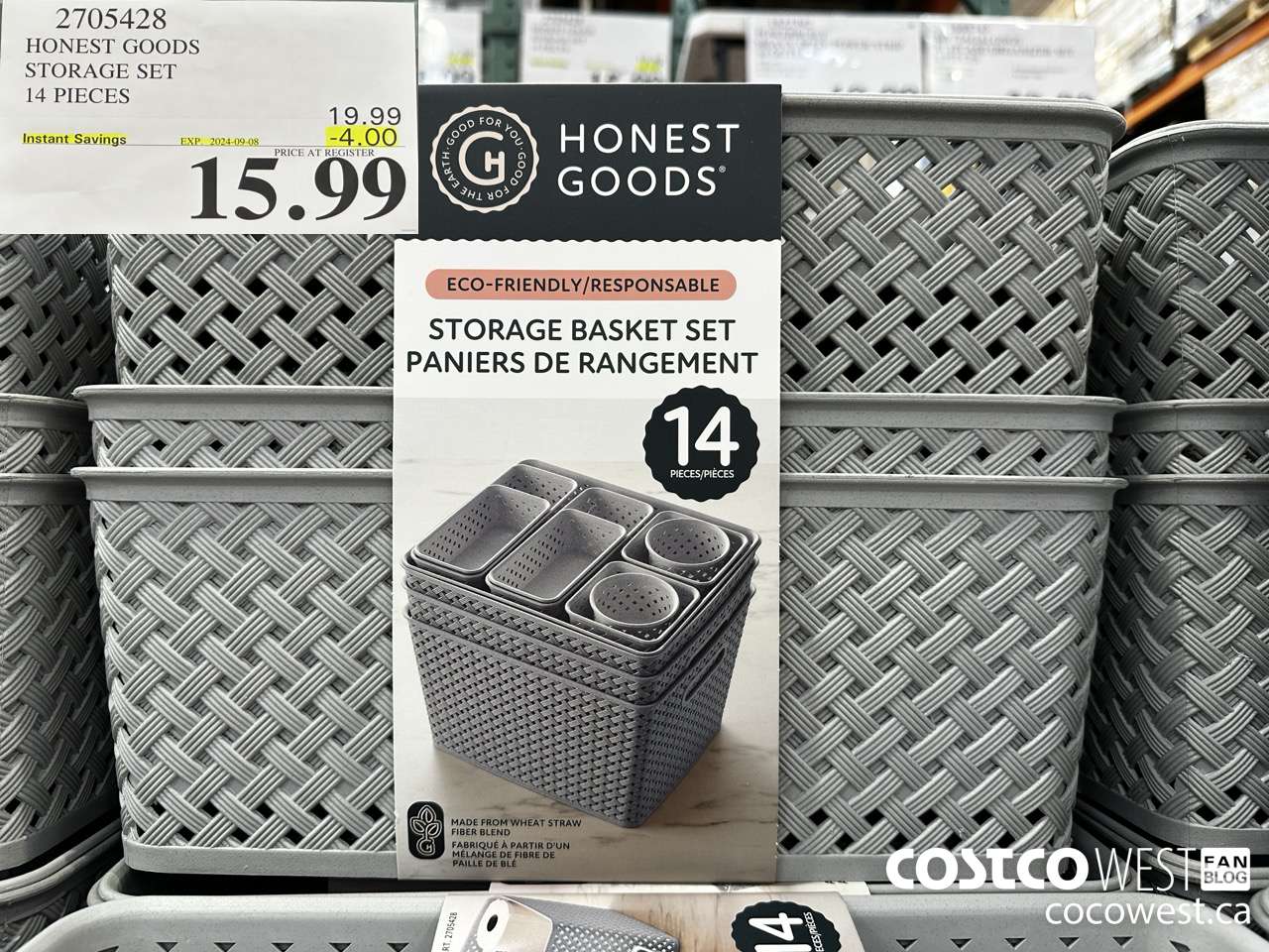 2705428 HONEST GOOD STORAGE SET 14 PIECES ($4.00 INSTANT SAVINGS EXPIRES ON 2024-09-08) $15.99