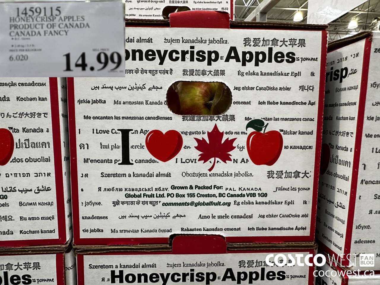 1459115 HONEYCRISP APPLES PRODUCT OF CANADA CANADA FANCY $14.99