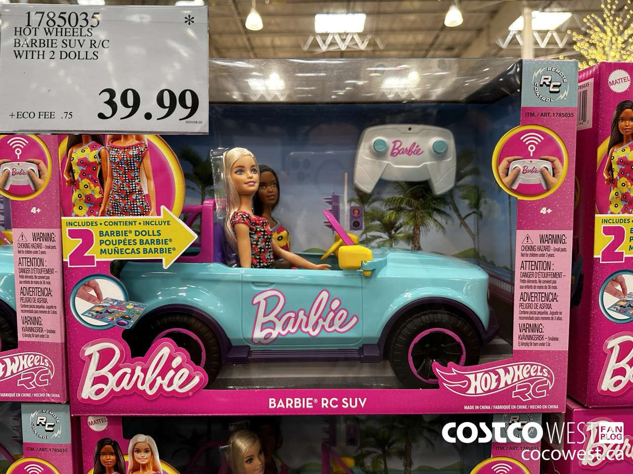 1785035 HOT WHEELS BARBIE SUV R/C WITH 2 DOLLS $39.99