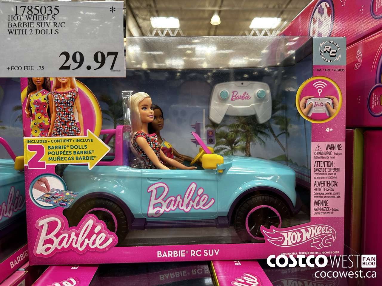 1785035 HOT WHEELS BARBIE SUV R/C WITH 2 DOLLS $29.97