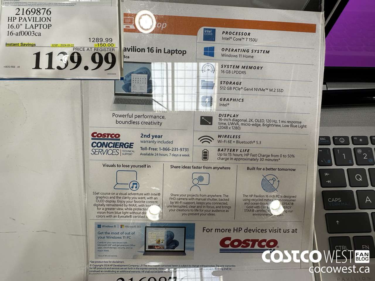 2169876 HP PAVILION 16.0