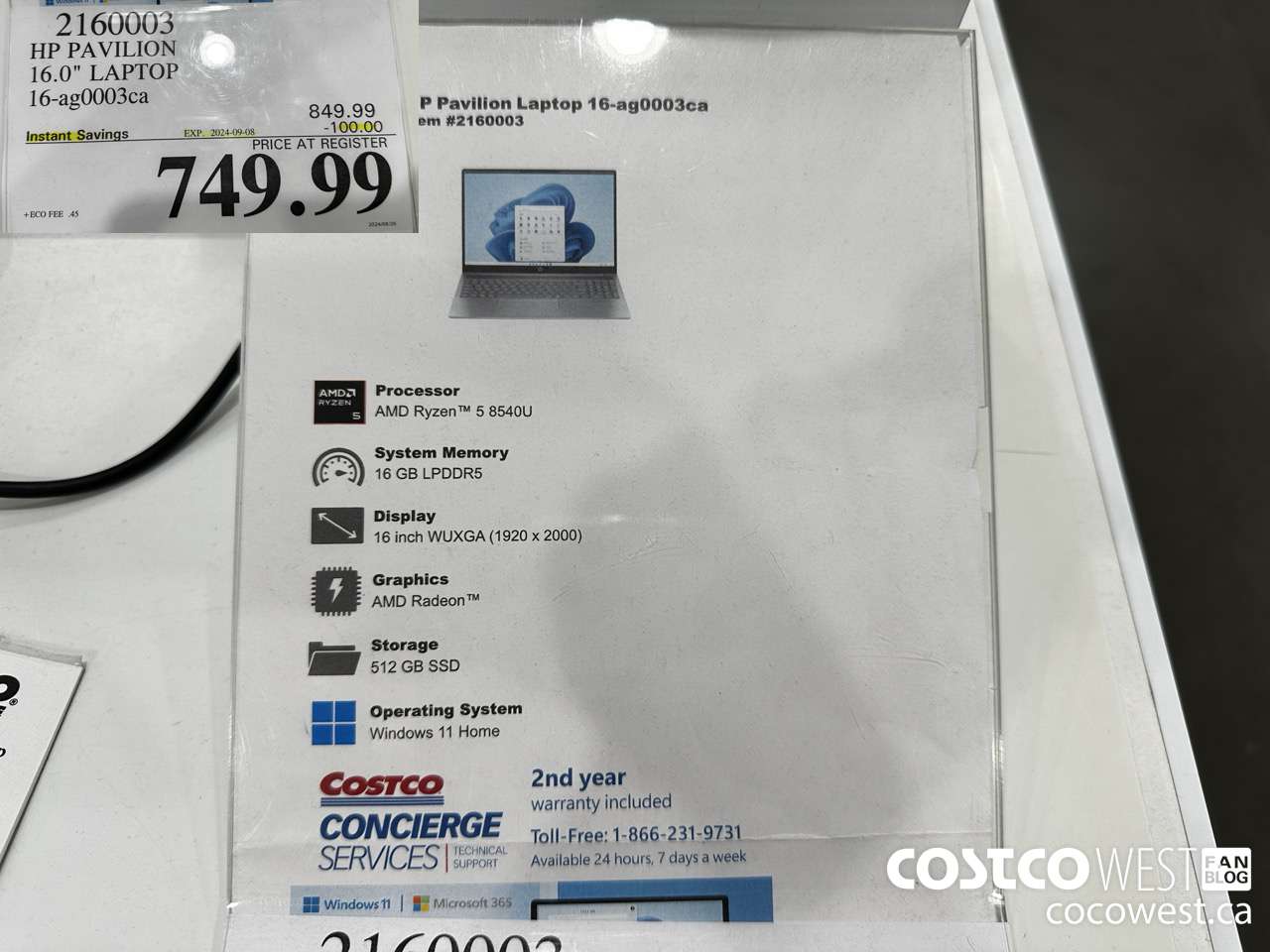 2160003 HP PAVILION 16.0