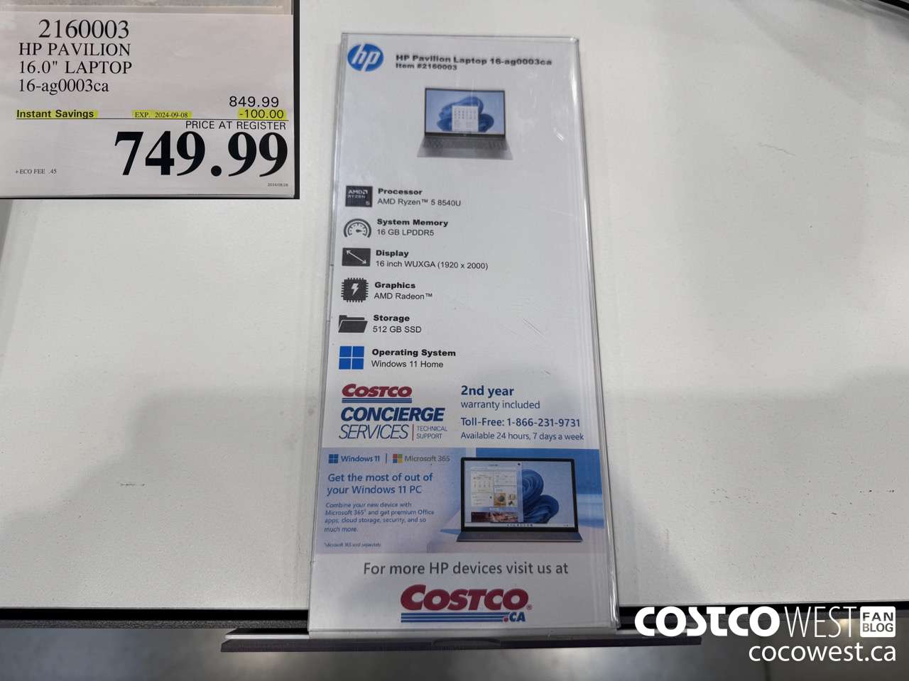 2160003 HP PAVILION 16.0