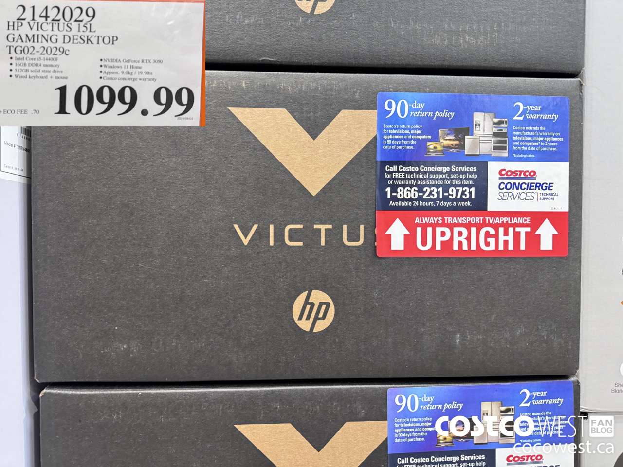 2142029 HP VICTUS 15L GAMING LAPTOP TG02-2029C $1099.99