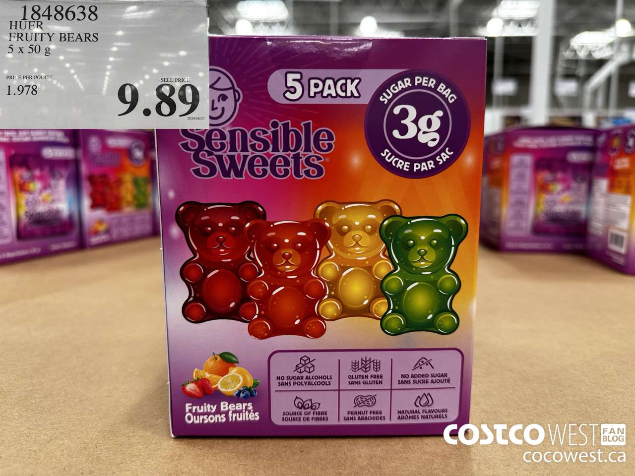 1848638 HUER FRUITY BEARS 5 X 50G $9.89