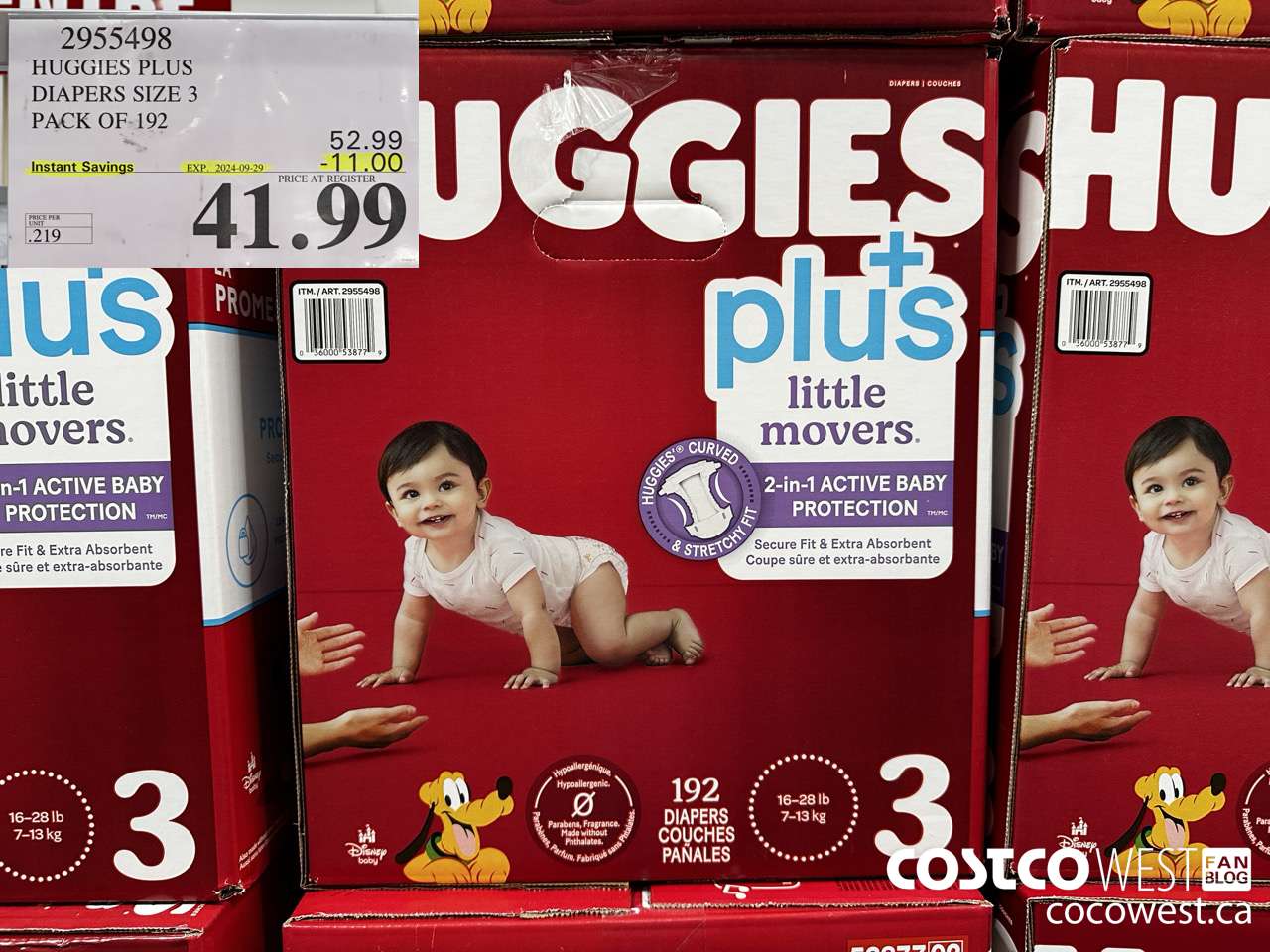 2955498 HUGGIES LITTLE MOVERS DIAPERS SIZE 3 PACK OF 192 ($11.00 INSTANT SAVINGS EXPIRES ON 2024-09-29) $41.99
