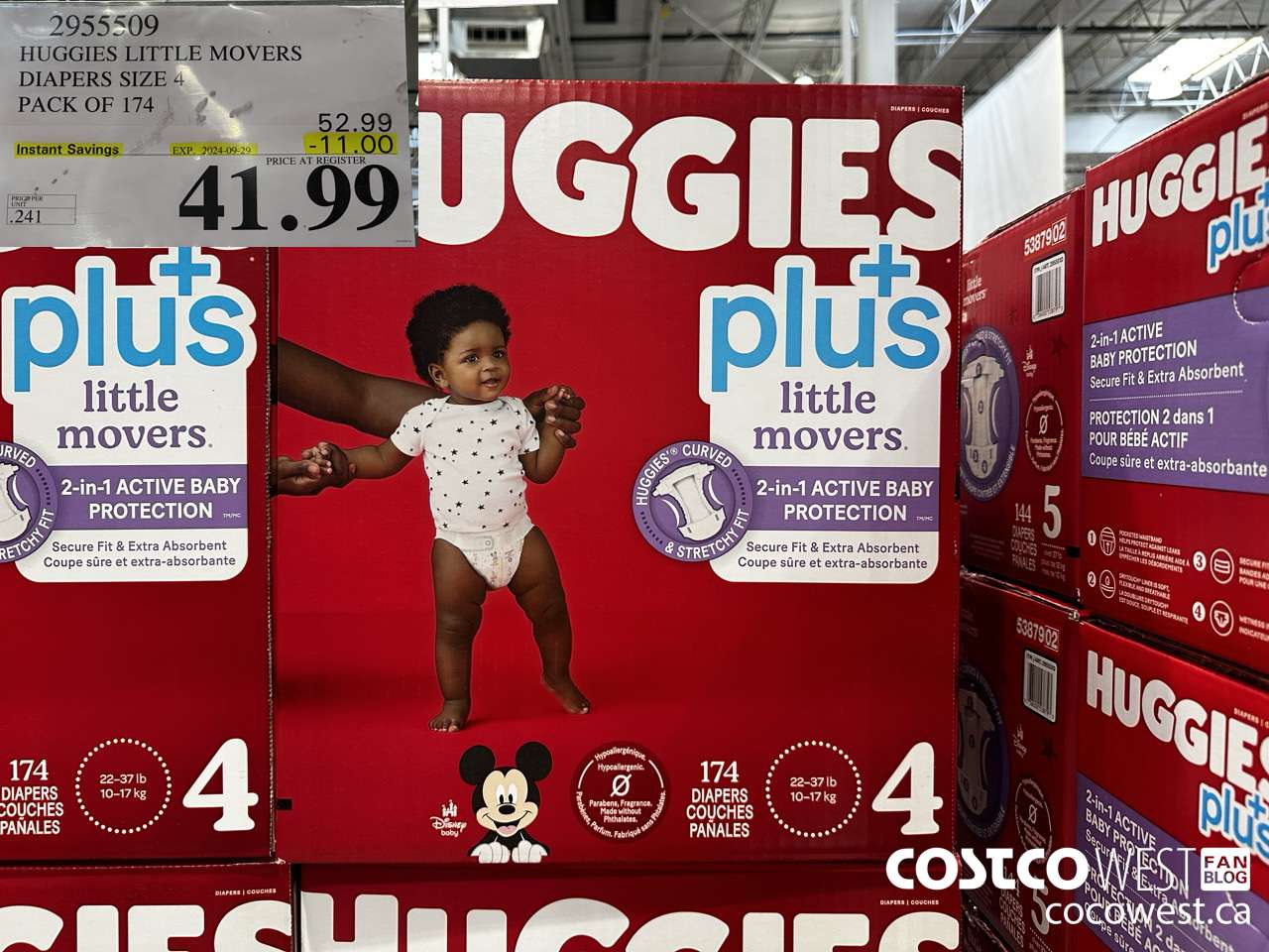 2955509 HUGGIES LITTLE MOVERS DIAPERS SIZE 4 PACK OF 174 ($11.00 INSTANT SAVINGS EXPIRES ON 2024-09-29) $41.99