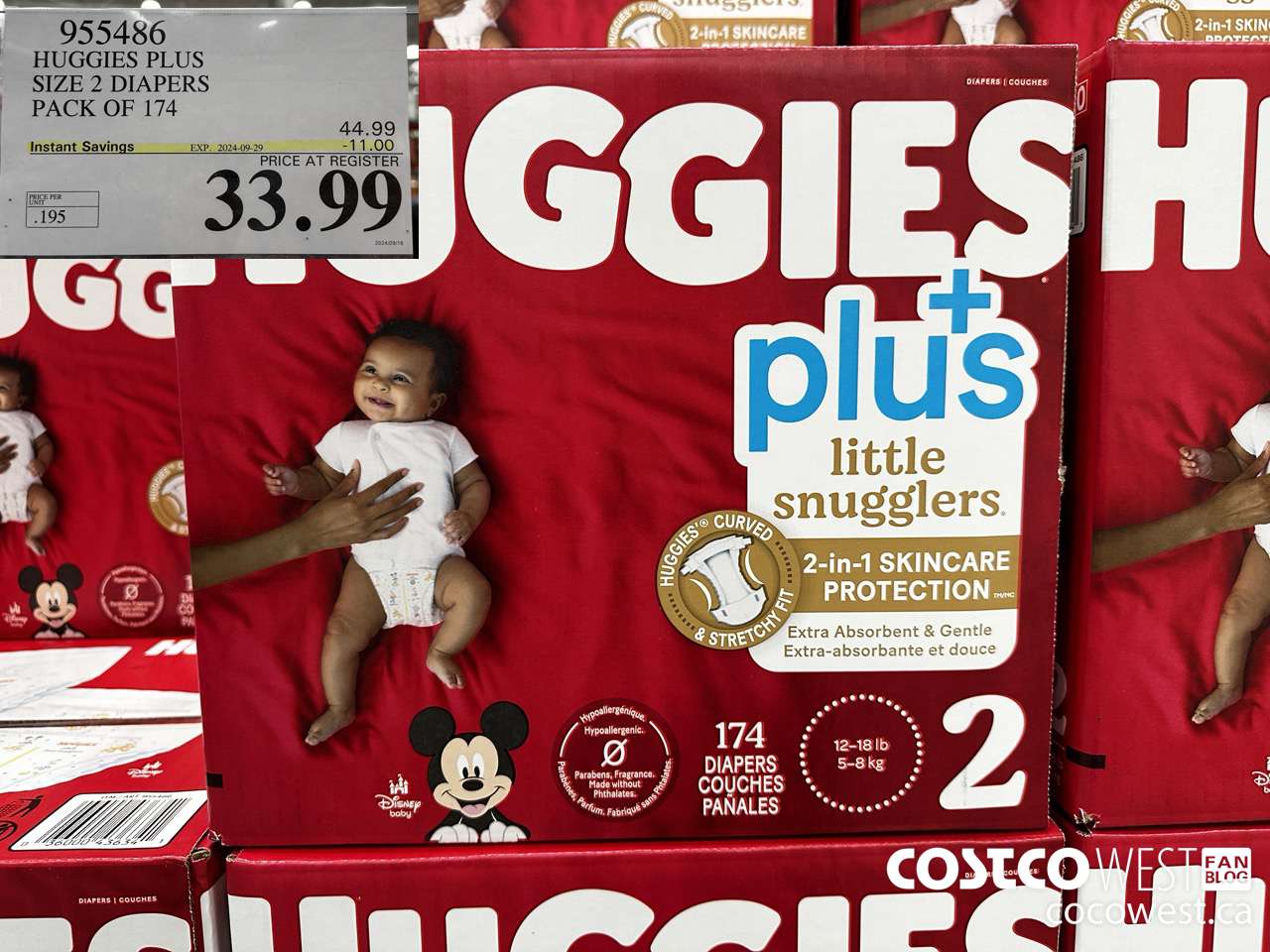 955486 HUGGIES LITTLE SNUGGLE SIZE 2 DIAPERS PACK OF 174 ($11.00 INSTANT SAVINGS EXPIRES ON 2024-09-29) $33.99