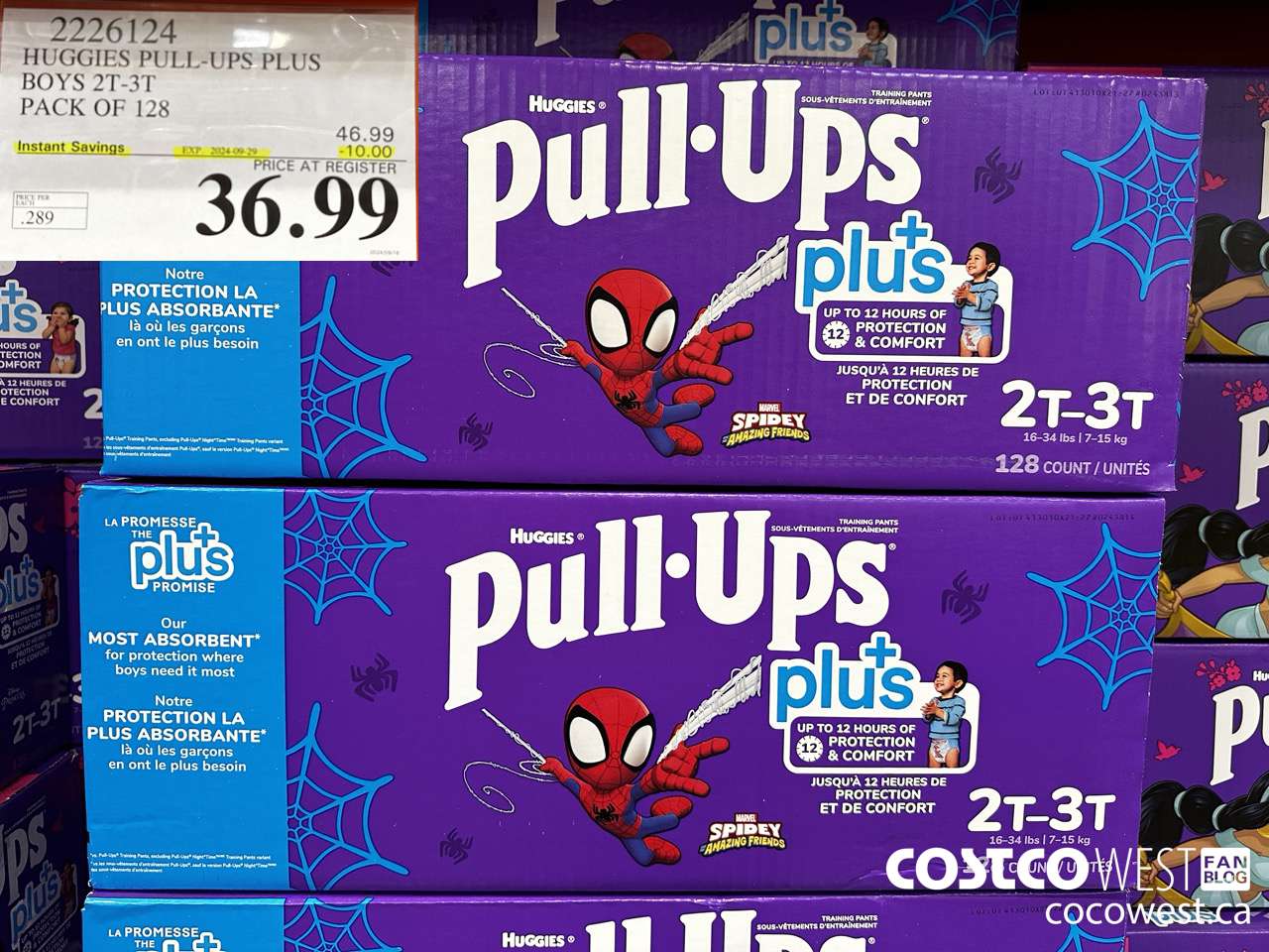 2226124 HUGGIES PULL-UPS PLUS BOYS 2T-3T PACK OF 128 ($10.00 INSTANT SAVINGS EXPIRES ON 2024-09-29) $36.99