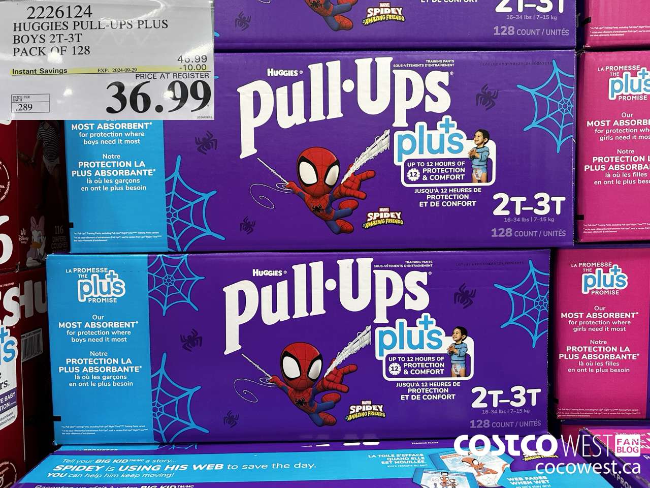 2226124 HUGGIES PULL-UPS PLUS BOYS 2T-3T PACK OF 128 ($10.00 INSTANT SAVINGS EXPIRES ON 2024-09-29) $36.99