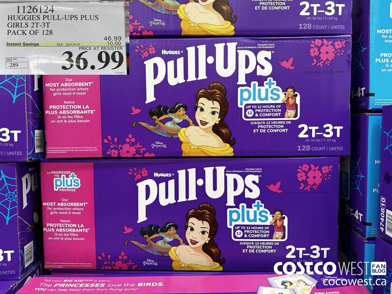 1126124 HUGGIES PULL-UPS PLUS GIRLS 2T-3T PACK OF 128 ($10.00 INSTANT SAVINGS EXPIRES ON 2024-09-29) $36.99