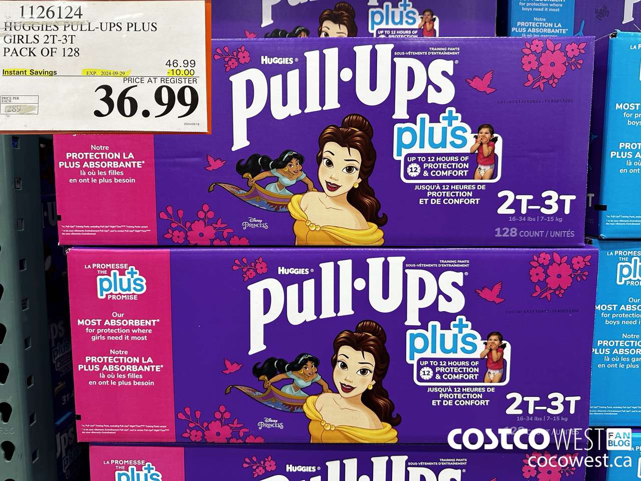 1126124 HUGGIES PULL-UPS PLUS GIRLS 2T-3T PACK OF 128 ($10.00 INSTANT SAVINGS EXPIRES ON 2024-09-29) $36.99