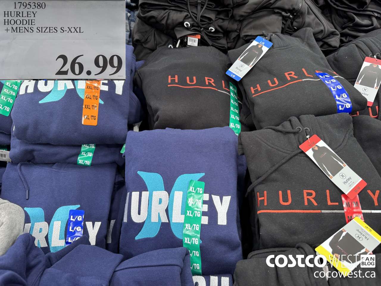 1795380 HURLEY HOODIE MENS SIZES S-XXL $26.99