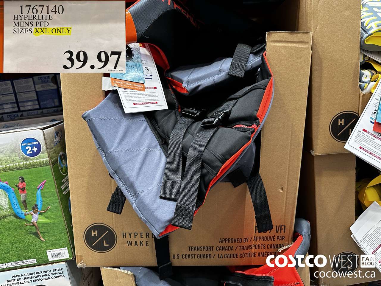 1767140 HYPERLITE MENS PFD SIZE XXL ONLY $39.97