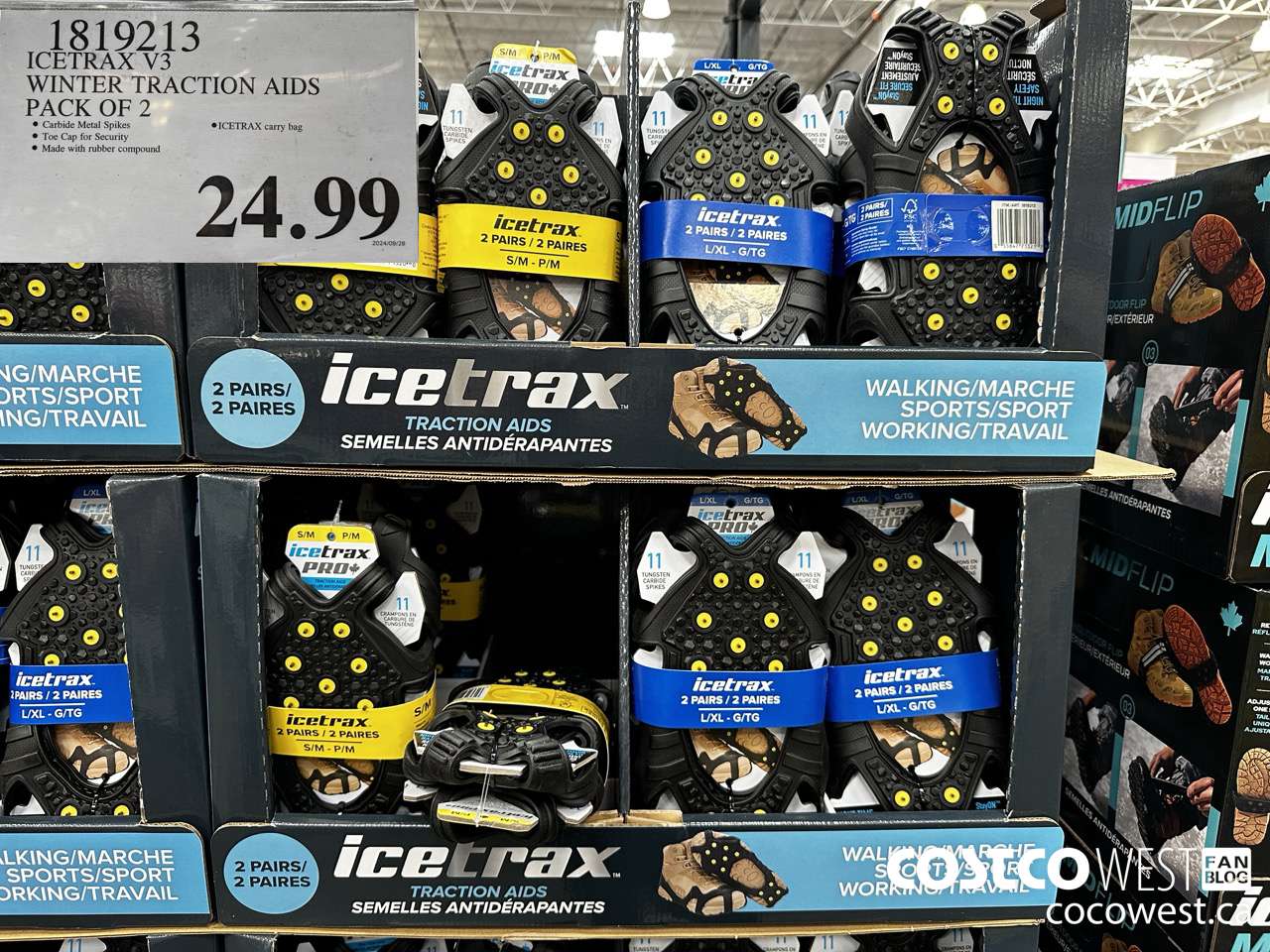 1819213 ICETRAX V3 WINTER TRACTION AIDS PACK OF 2 $24.99