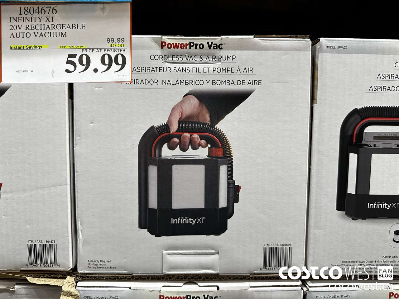 1804676 INFINITY X1 20V RECHAEGEABLE AUTO VACUUM ($40.00 INSTANT SAVINGS EXPIRES ON 2024-09-29) $59.99
