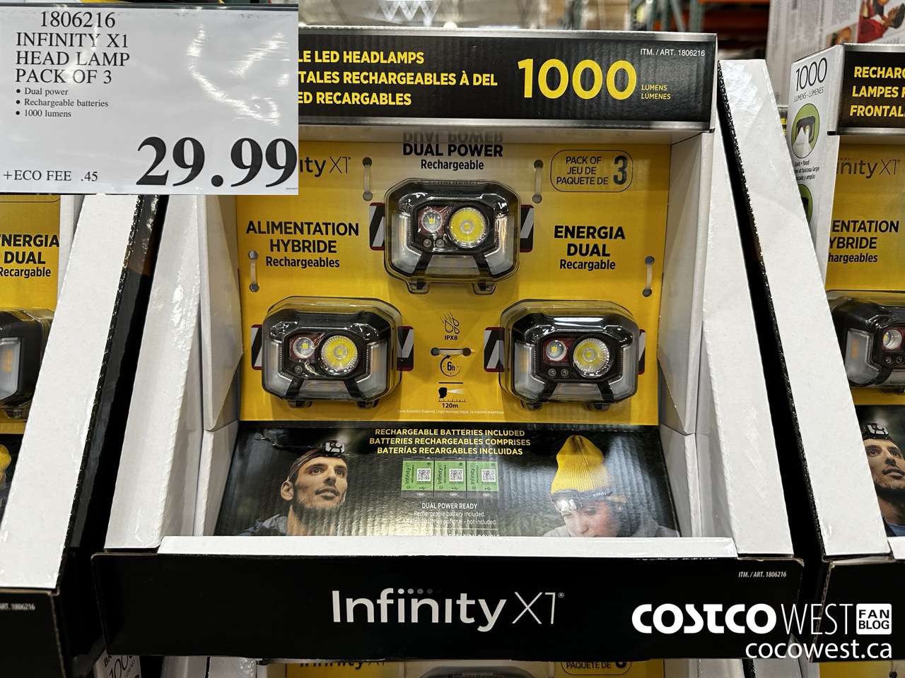 1806216 INFINITY X1 HEAD LAMP PACK OF 3 $29.99
