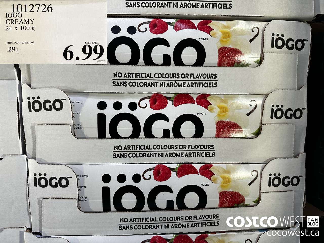 1012726 IOGO CREAMY 24 X 100G $6.99