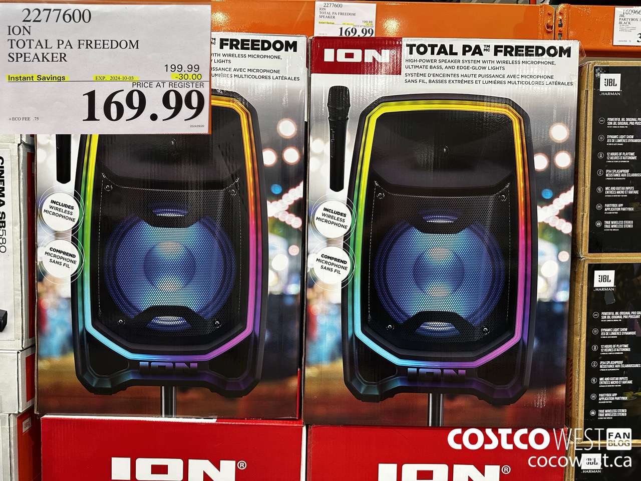 2277600 ION TOTAL PA FREEDOM SPEAKER ($30.00 INSTANT SAVINGS EXPIRES ON 2024-10-03) $169.99