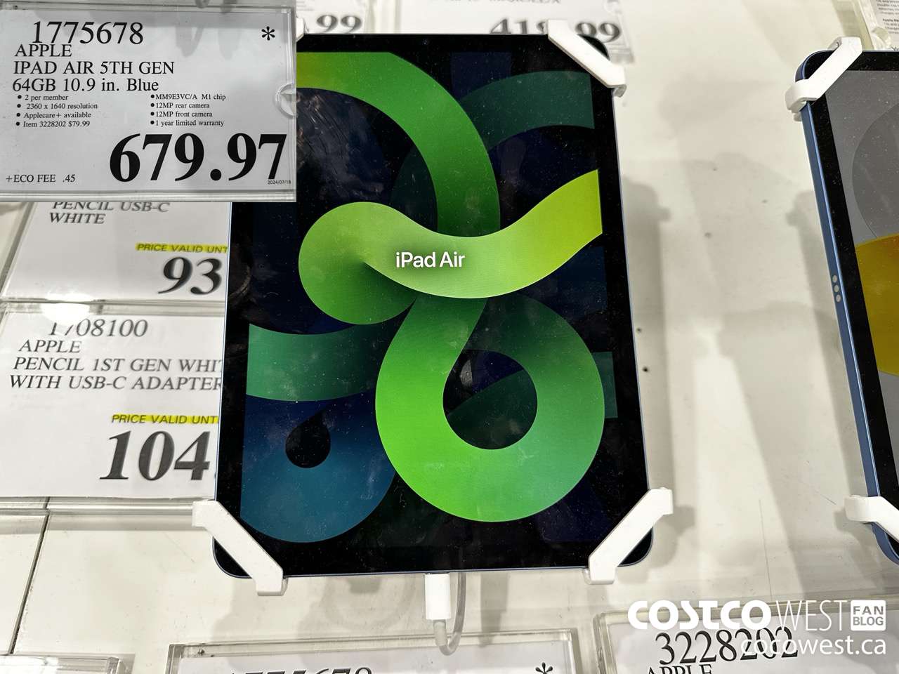 1775678 IPAD AIR 5TH GEN 64GB 10.9 IN. BLUE $679.97