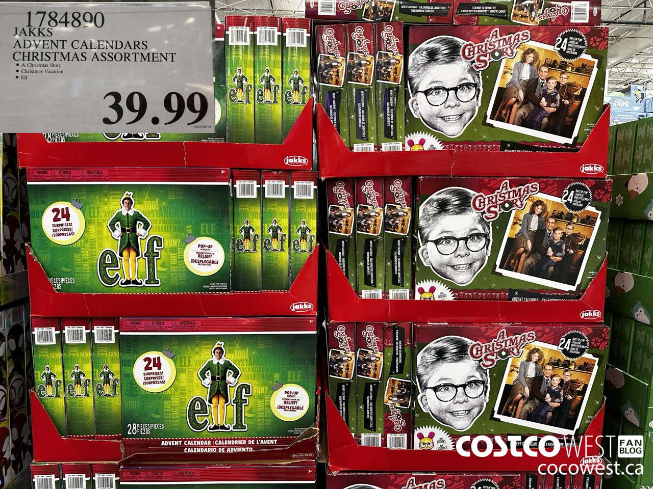 1784890 JAKKS ADVENT CALENDARS CHRISTMAS ASSORTMENT $39.99