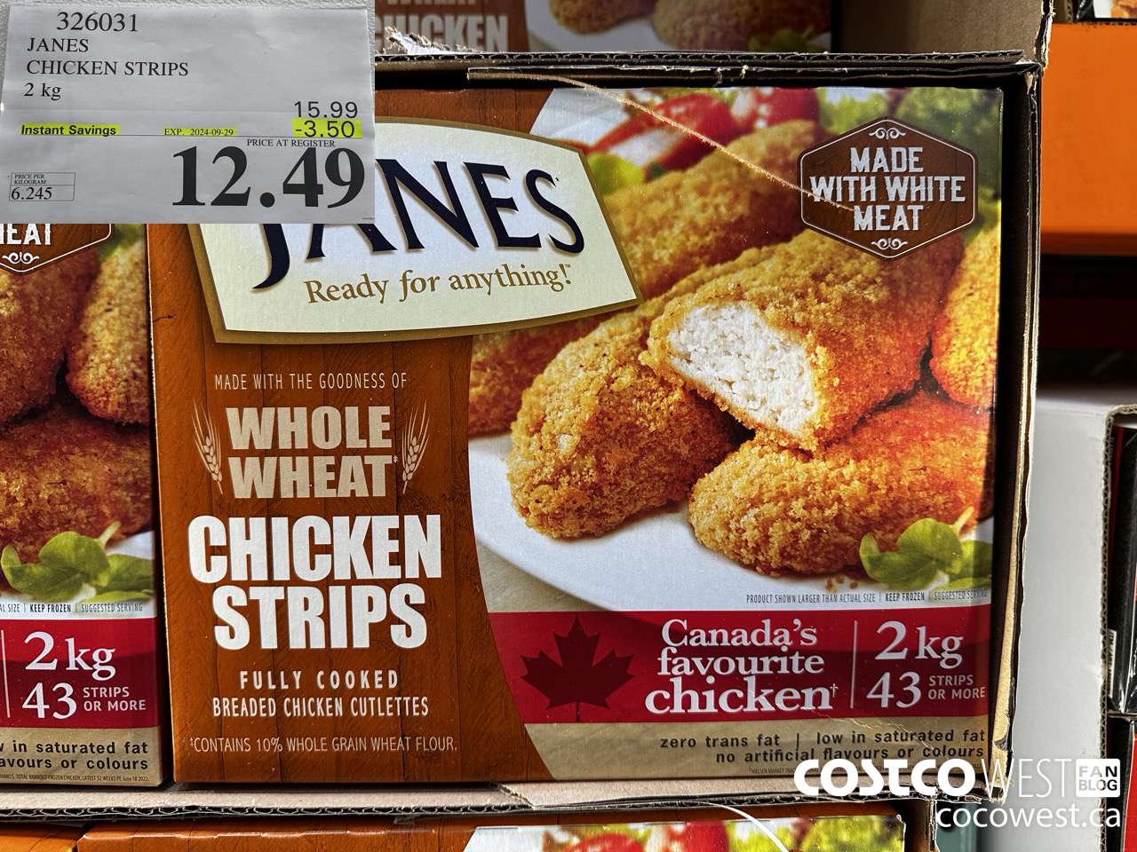 326031 JANES CHICKEN STRIPS 2 kg ($3.50 INSTANT SAVINGS EXPIRES ON 2024-09-29) $12.49
