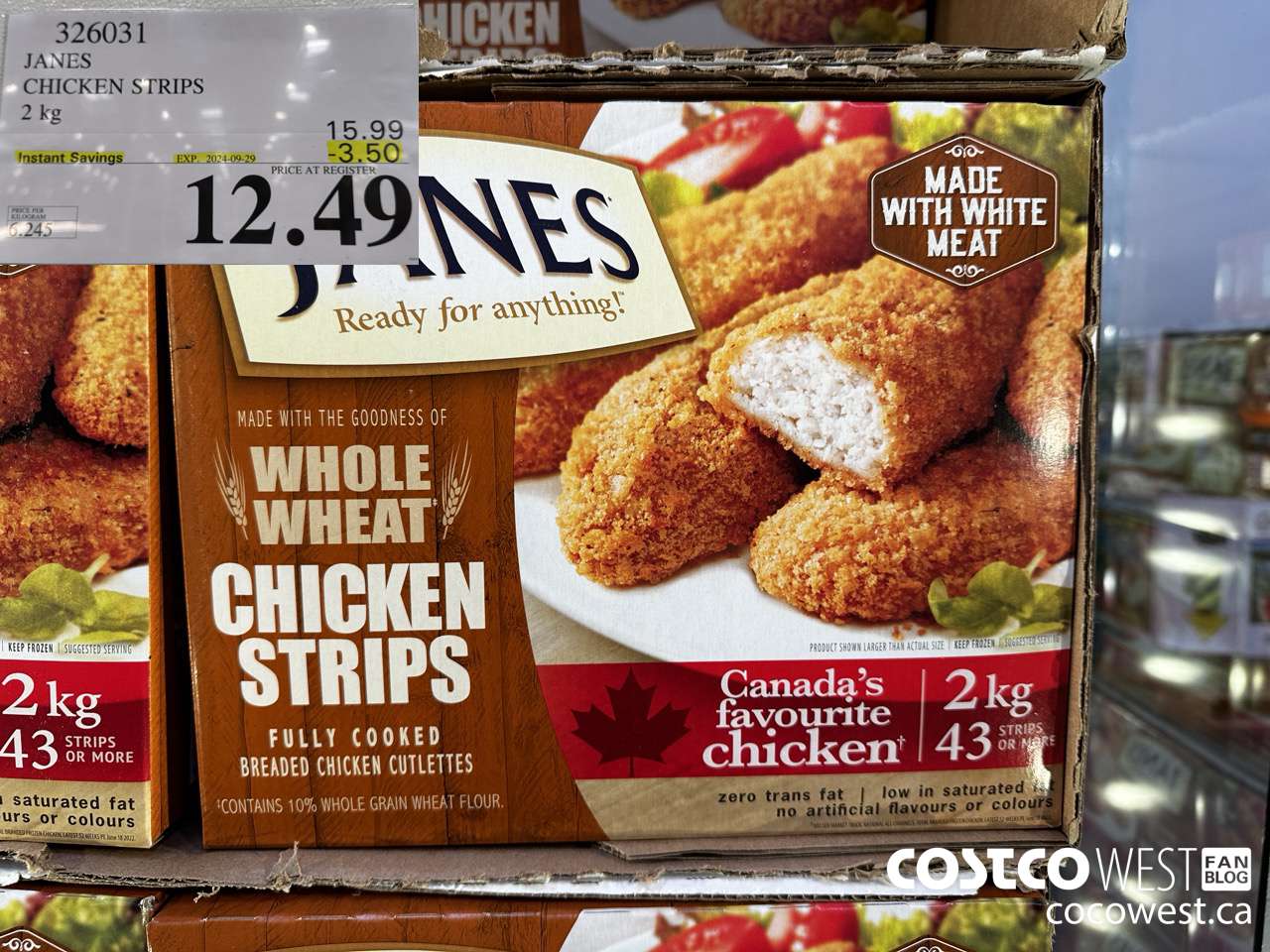 326031 JANES CHICKEN STRIPS 2 kg ($3.50 INSTANT SAVINGS EXPIRES ON 2024-09-29) $12.49