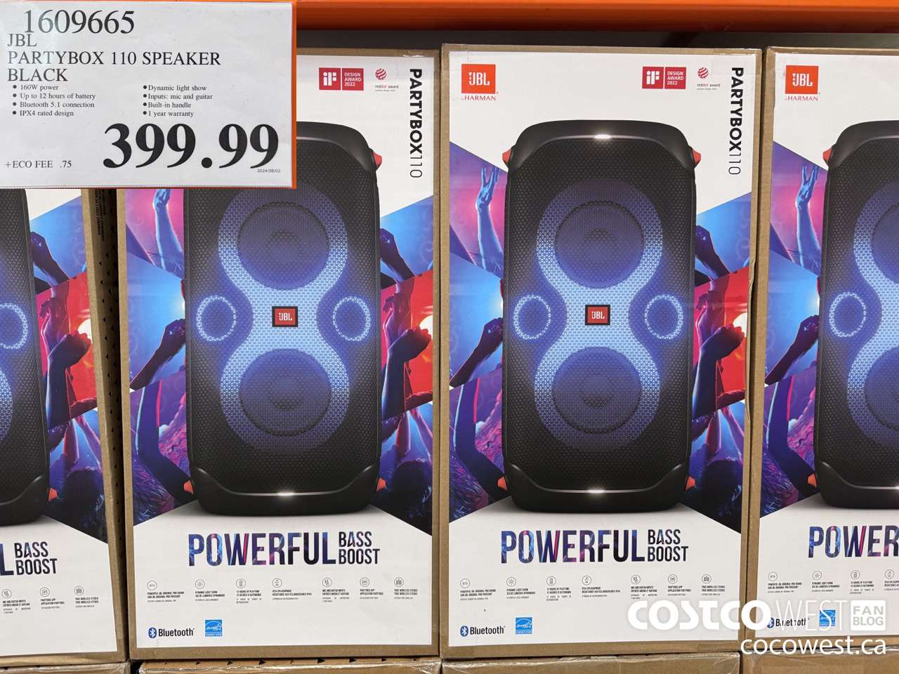 1609665 JBL PARTYBOX 110 SPEAKER BLACK $399.99