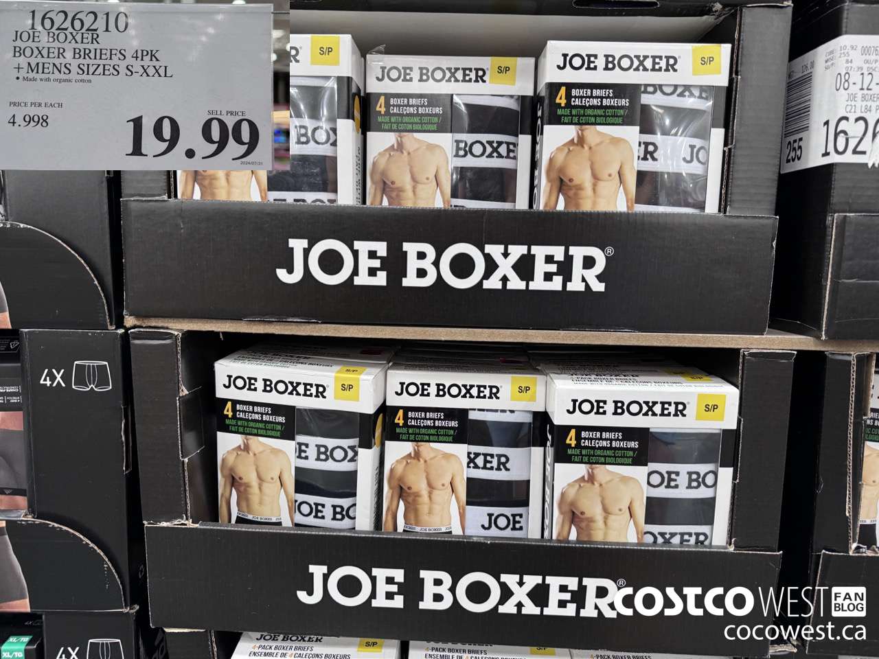 1626210 JOE BOXER BOXER BRIEFS 4PK MENS SIZES S-XXL $19.99
