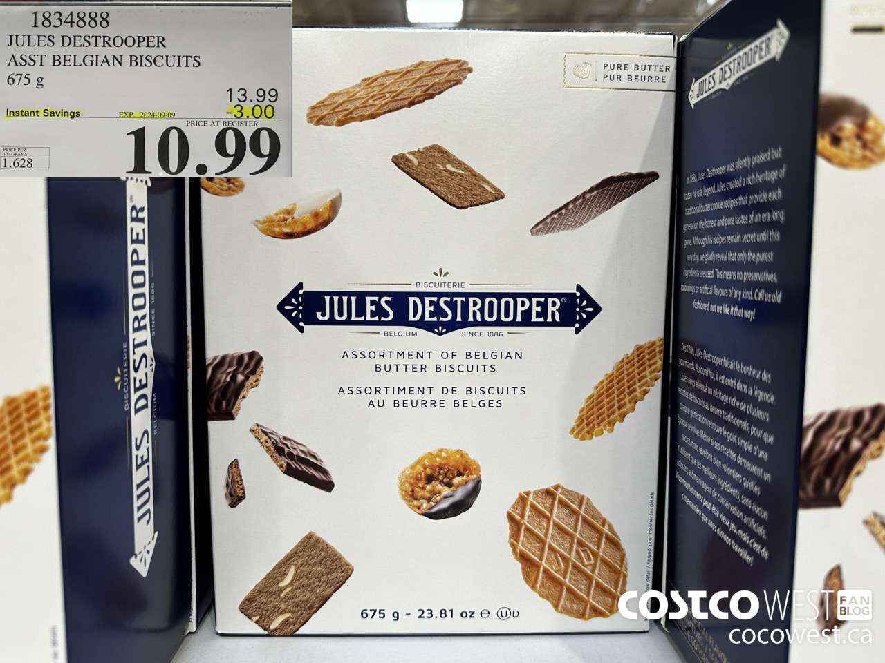 1834888 JULES DESTROOPER ASST BELGIAN BISCUITS 675G ($3.00 INSTANT SAVINGS EXPIRES ON 2024-09-09) $10.99