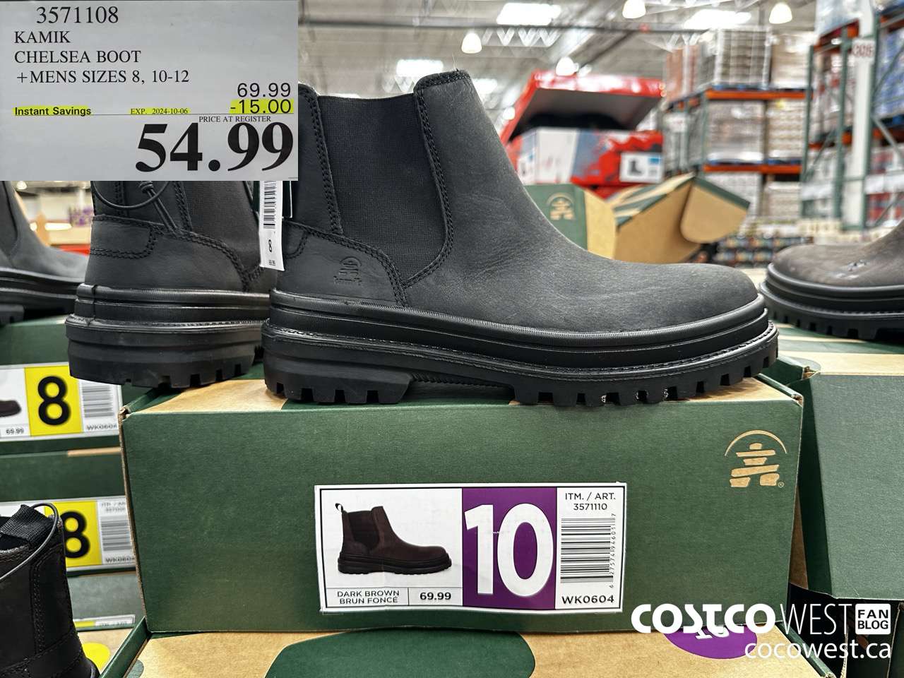 3571108 KAMIK CHELSEA BOOT MENS SIZES 8-13 ($15.00 INSTANT SAVINGS EXPIRES ON 2024-10-06) $54.99