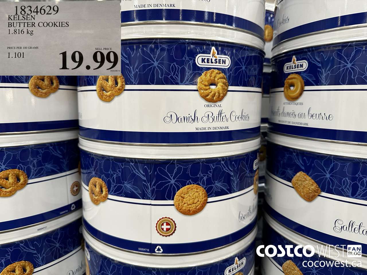 1834629 KELSEN BUTTER COOKIES 1.816KG $19.99