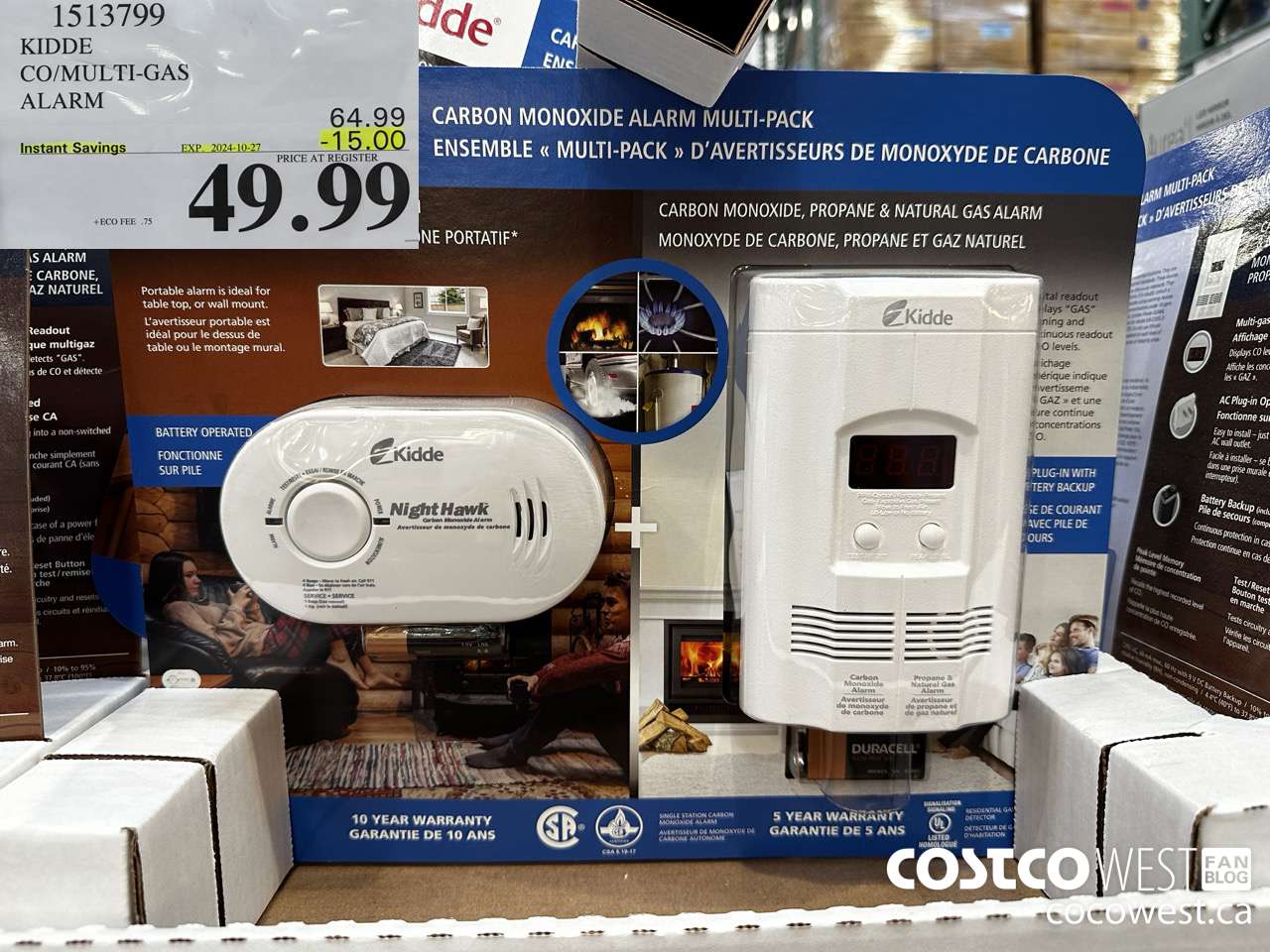 1513799 KIDDE CO/MULTI-GAS ALARM ($15.00 INSTANT SAVINGS EXPIRES ON 2024-10-27) $49.99