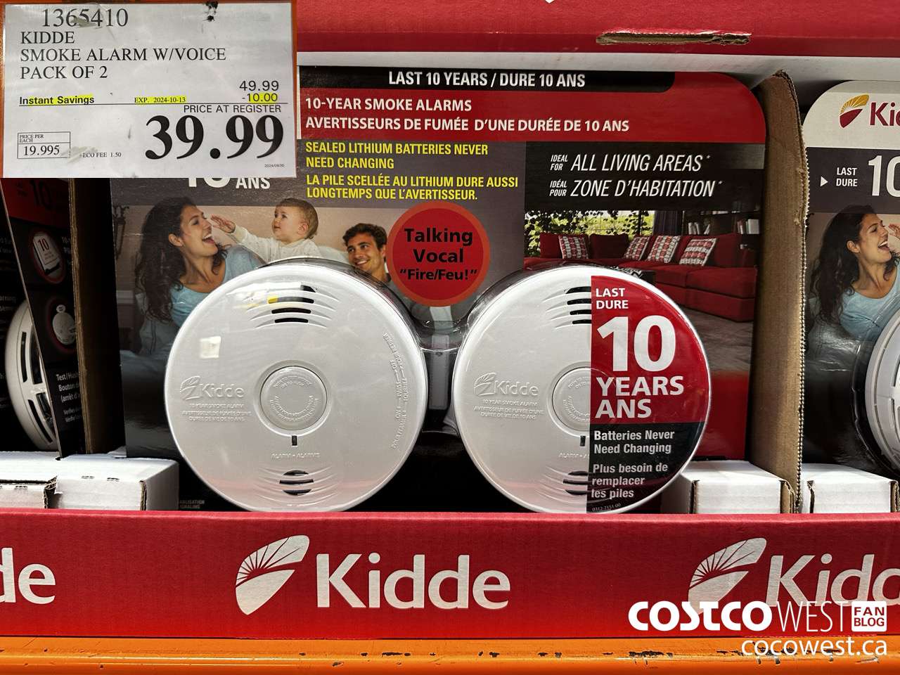 1365410 KIDDE SMOKE ALARM W/VOICE PACK OF 2 ($10.00 INSTANT SAVINGS EXPIRES ON 2024-10-13) $39.99