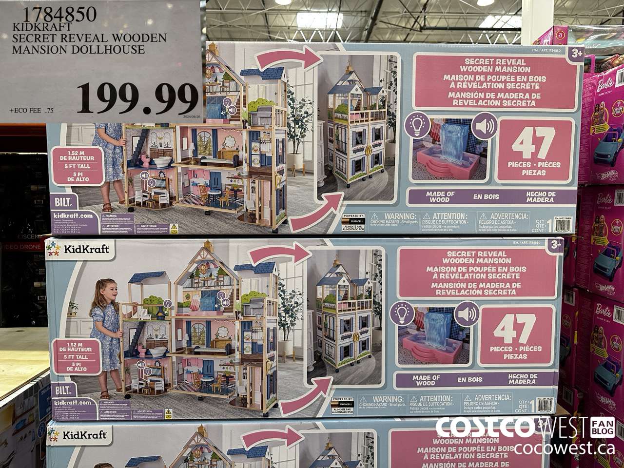 1784850 KIDKRAFT SECRET REVEAL WOODEN MANSION DOLLHOUSE $199.99